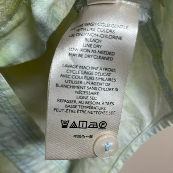 ANTHROPOLOGIE Pilcro & the Letterpress Cate Yellow Green Tie Dye Medium - Picture 8 of 9